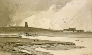 ब्लेंसी चर्च और विवेटन हॉल, 1818 द्वारा जॉन बेच Cotman