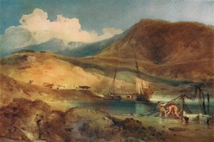 कैडर इदरिस, बरमाउथ सैंड्स से, c19 वीं शताब्दी द्वारा जॉन बेच Cotman