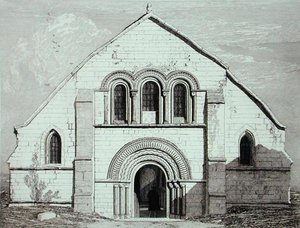 पोंट डी लॉरे के पास चर्च ऑफ लेरी, 1820 में प्रकाशित हुआ द्वारा जॉन बेच Cotman