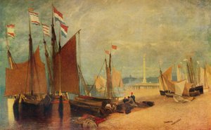 डच बोट्स यारमाउथ, युद्ध के दौरान पुरस्कार, c1823 1934 द्वारा जॉन बेच Cotman