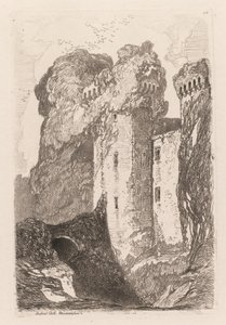 लिबर स्टडियोरियम: रागलैंड कैसल, मोनमॉहशायर, 1838। द्वारा जॉन बेच Cotman