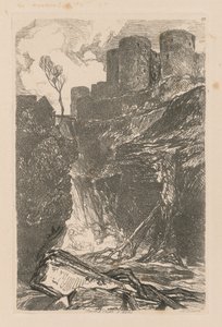 अध्ययन मुक्त प्लेट 29, Harlech कैसल, एन वेल्स, 1838 कर रहे हैं। द्वारा जॉन बेच Cotman