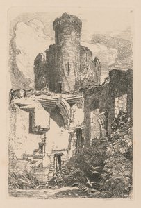 अध्ययन मुक्त प्लेट 31, Conway कैसल, एन वेल्स, 1838 कर रहे हैं। द्वारा जॉन बेच Cotman