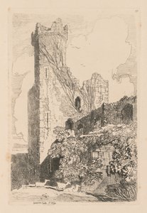 अध्ययन मुक्त प्लेट 32, Caernarvon कैसल, एन वेल्स, 1838 कर रहे हैं। द्वारा जॉन बेच Cotman