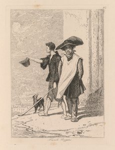 लिबर स्टूडियोरम: प्लेट 45, फ्रांसीसी भिखारी द्वारा जॉन बेच Cotman