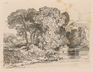 लिबर स्टडियोरम: प्लेट 4, व्यू ऑन यारे, नोरफोक, 1838। द्वारा जॉन बेच Cotman
