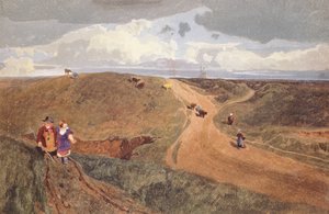 माउसशॉट हीथ, नॉर्विच, c.1810 (पेंसिल, पेपर पर wc) द्वारा जॉन बेच Cotman