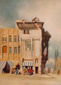 पुराने मकान, आंकड़े के साथ, c1836 द्वारा जॉन बेच Cotman
