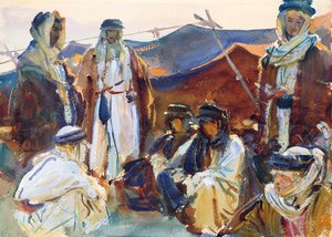 बेडौइन कैम्प, 1905-06 (कागज पर wc) द्वारा जॉन सिंगर सार्जेंट