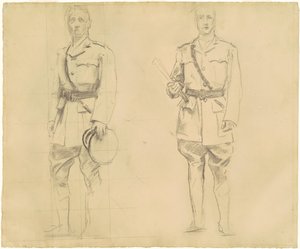 प्रथम विश्व युद्ध [रेक्टो], 1920-1922 के जनरल अधिकारियों के लिए जनरल्स प्लमर और हैग का अध्ययन। द्वारा जॉन सिंगर सार्जेंट