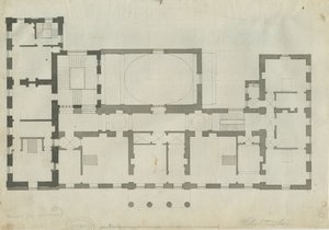 चिलिंगटन हॉल: पेन और पेंसिल ड्राइंग, एनडी [1789] (ड्राइंग)