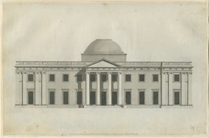 चिलिंगटन हॉल: पेन एंड वॉश ड्राइंग, एन डी [1780s] (ड्राइंग) द्वारा जॉन सोएन