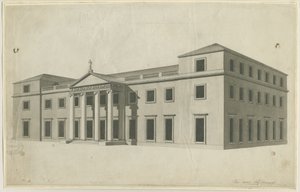 चिलिंगटन हॉल: पेन और वॉश ड्रॉइंग, एनडी [1780s]