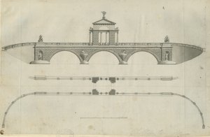 चिलिंगटन पार्क - प्रस्तावित पुल: सीपिया ड्राइंग, एन डी [1789] (प्रिंट)