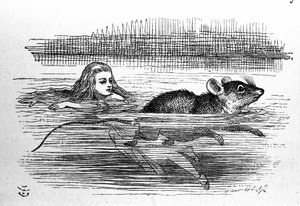 लुईस कैरोल (ई. डोडसन) द्वारा एलिस इन वंडरलैंड। Tenniel द्वारा पहले संस्करण का चित्रण द्वारा जॉन टेनिएल