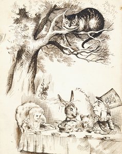 मैड हैटर की चाय पार्टी से दृश्य, c.1865 द्वारा जॉन टेनिएल
