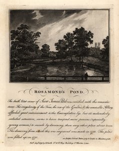 रोसमंड्स पॉन्ड, सेंट जेम्स पार्क, लगभग 1758 (1770 में भरा गया) द्वारा जॉन थॉमस स्मिथ