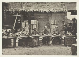 कैंटन में चाय-चुनना, सी। 1868. द्वारा जॉन थॉमसन