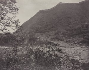 महान दीवार का दृश्य, चीन, सी। 1871। द्वारा जॉन थॉमसन