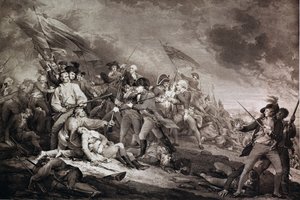 17 जून 1775 को बंकर की पहाड़ी की लड़ाई में जनरल वारेन की मृत्यु, एंथनी सी। डी। पोगी, लंदन 998 द्वारा प्रकाशित द्वारा जॉन ट्रंबल