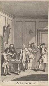 Moliere's L'Avare The Miser, 1732 के सामने का भाग। द्वारा जॉन वेंडरगुच्टो