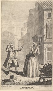 Moliere के Sganarelle के सामने का भाग, या Cocu Imaginaire The Imaginary Cuckold, ca. 1732. द्वारा जॉन वेंडरगुच्टो