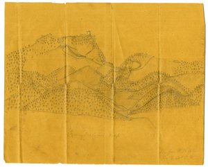 कंबरलैंड गैप का पेंसिल चित्रण, c.1862-1865 द्वारा जॉन डब्ल्यू होपट