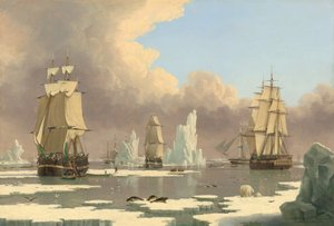 द नॉर्दर्न व्हेल फिशरी: द स्वान एंड इसाबेला, सी। 1840. द्वारा जॉन वार्ड I