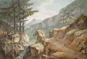 माउंट स्प्लुगन, स्विस-इतालवी सीमा, 1781 (कागज पर wc)