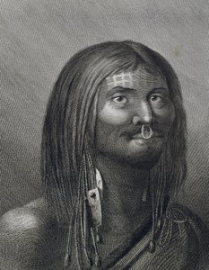 नूटका साउंड से पॉलिनेशियन मैन, जॉन वेबर (1752-1793) द्वारा चित्रण, जेम्स कुक (1728-1779) की तीसरी यात्रा (1776-1779) के दौरान किया गया। द्वारा जॉन वेबर