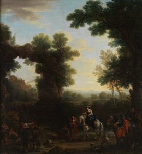 जिप्सियों के साथ शास्त्रीय लैंडस्केप, 1748। द्वारा जॉन वॉटन