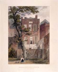 मिल्टन के निवास का दृश्य, पेटी फ्रांस, वेस्टमिंस्टर, लंदन, 1851 द्वारा जॉन व्येकहम आर्चर
