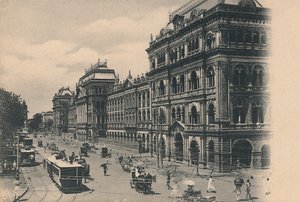 राइटर्स बिल्डिंग का दृश्य, कलकत्ता, c1910।