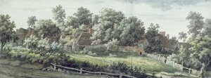 हर्बल्डाउन, कैंटरबरी के पास, 1757 (कागज पर ग्रेफाइट पर पेन und ग्रे स्याही के साथ)