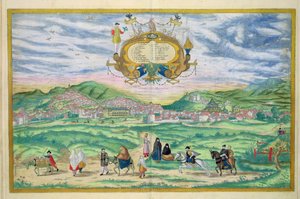 ब्रौन द्वारा ग्रेनेडा के मानचित्र, &39;विश्व&39; से (1541-1622) और फ्रांज Hogenbergh (1535-1590), 1563