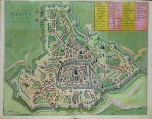 पडोवा मानचित्र, ब्राउन (1541-1622) और फ्रांज Hogenbergh द्वारा &39;विश्व&39; से (1535-1590) c.1572-1617