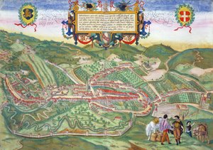 Serravalle के मानचित्र, ब्राउन (1541-1622) और फ्रांज Hogenbergh द्वारा &39;विश्व&39; से (1535-1590) c.1572-1617