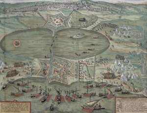 ब्रौन द्वारा मास्को के मानचित्र, &39;विश्व&39; से (1541-1622) और फ्रांज Hogenbergh (1535-1590), 1574