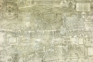 ज्यूरिख का एक दृश्य-योजना, 1576 द्वारा जोस म्योर