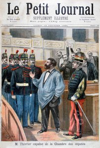 क्रिस्टोफ़ थिवियर को चैंबर ऑफ डेप्युटी, पेरिस, 1894 से निष्कासित कर दिया गया द्वारा जोस बेलोन