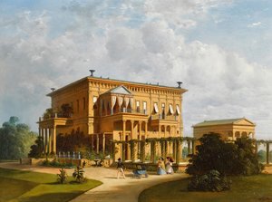 1873 में सर्गिवेका में ड्यूक ऑफ ल्यूकटेनबर्ग का समर पैलेस। द्वारा जोसेफ एंड्रियास वीस