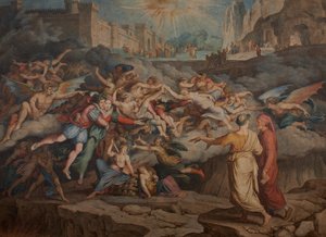 1823 में नरक के दूसरे घेरे में दांते और वर्जिल।