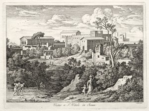 सैन विटले, रोम, सी का दृश्य। 1810। द्वारा जोसेफ एंटोन कोच