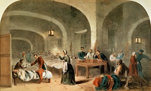 स्कूटरी में अस्पताल में एक वार्ड का स्केच, c.1856 द्वारा जोसेफ ऑस्टिन बेनवेल