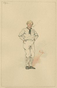 Ham Peggotty, c.1920s (कागज पर wc के साथ पेन und ink) द्वारा जोसेफ क्लेटन क्लार्क