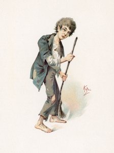 Jo, &39;चार्ल्स डिकेंस से चरित्र रेखाचित्र&39; का चित्रण, c.1890 द्वारा जोसेफ क्लेटन क्लार्क