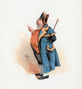 मिस्टर बंबल, &39;चार्ल्स डिकेंस से चरित्र रेखाचित्र&39; का चित्रण, c.1890 (रंग लिथो) द्वारा जोसेफ क्लेटन क्लार्क