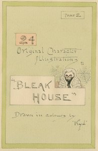 शीर्षक पृष्ठ, &39;ब्लेक हाउस&39; के लिए चित्र, भाग 2, c.1920s (कागज पर wc के साथ पेन इंक) द्वारा जोसेफ क्लेटन क्लार्क
