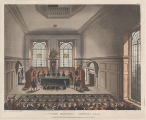 लॉटरी ड्रॉइंग, कूपर्स हॉल, 1 फरवरी, 1809।, 1 फरवरी, 1809। द्वारा जोसेफ कॉन्स्टेंटाइन स्टैडलर