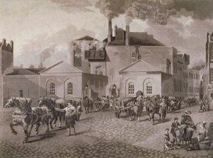 मेक्स की शराब की भठ्ठी, टोटेनहम कोर्ट रोड, लंदन, c1830 द्वारा जोसेफ कॉन्स्टेंटाइन स्टैडलर